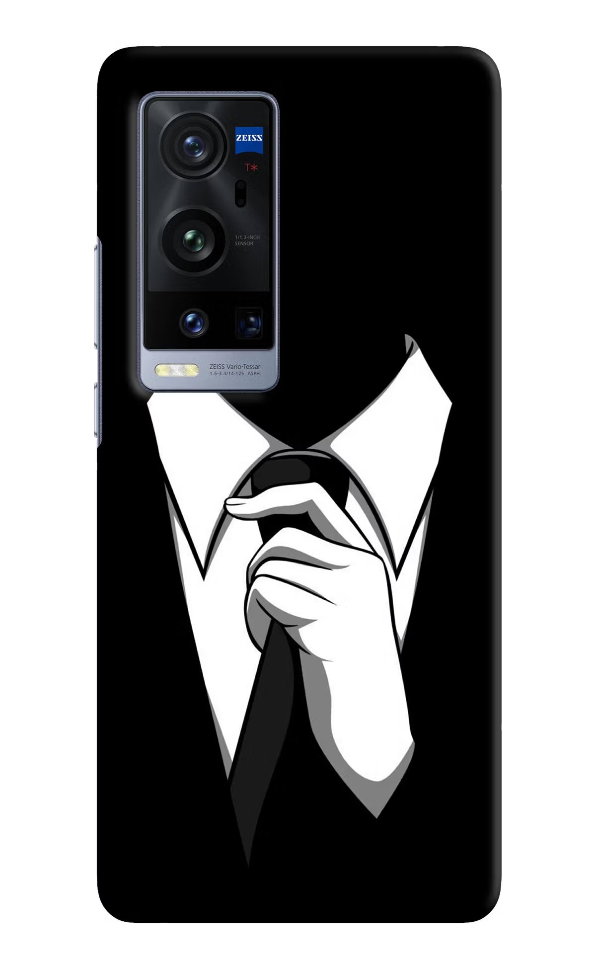 Black Tie Vivo X60 Pro+ Hard Case Back Cover by Casekaro