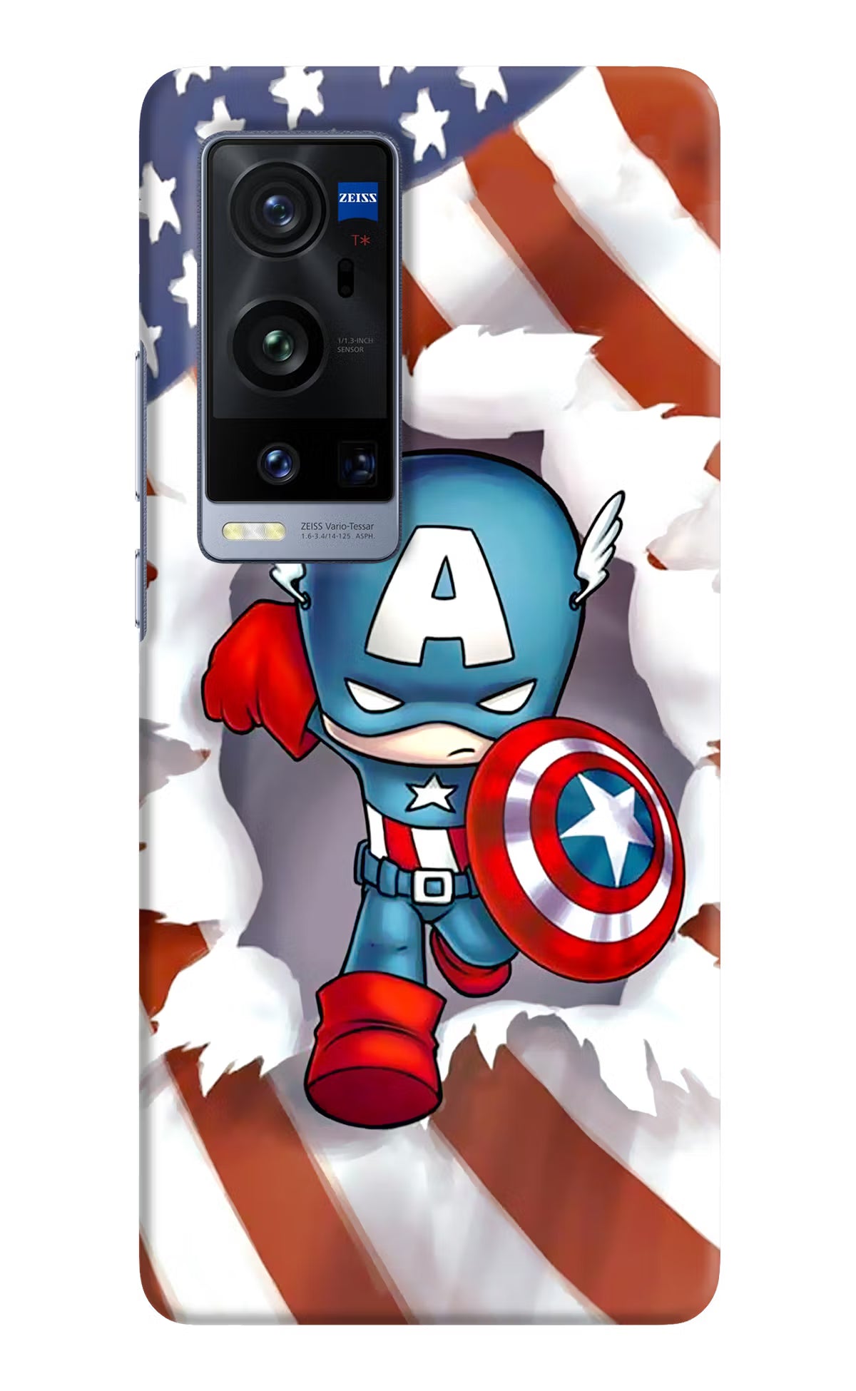Captain America Vivo X60 Pro+ Hard Case Back Cover by Casekaro