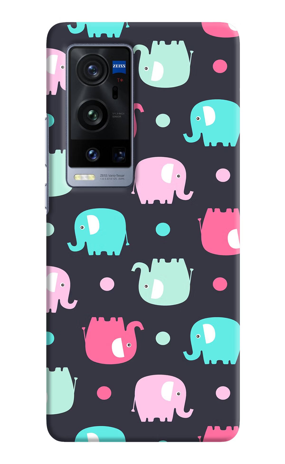 Elephants Vivo X60 Pro+ Hard Case Back Cover by Casekaro
