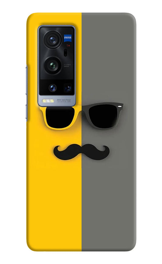 Sunglasses with Mustache Vivo X60 Pro+ Hard Case Back Cover by Casekaro