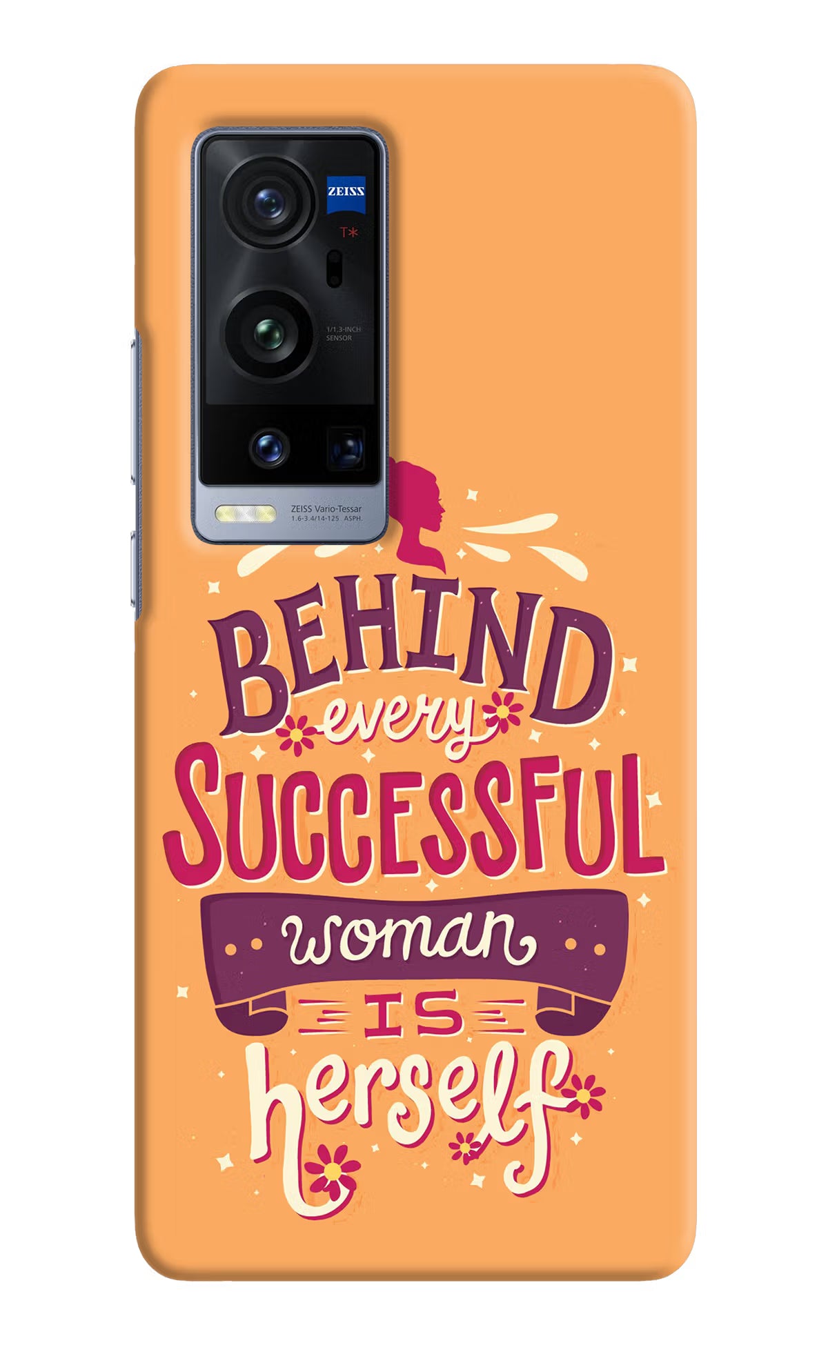 Behind Every Successful Woman There Is Herself Vivo X60 Pro+ Hard Case Back Cover by Casekaro