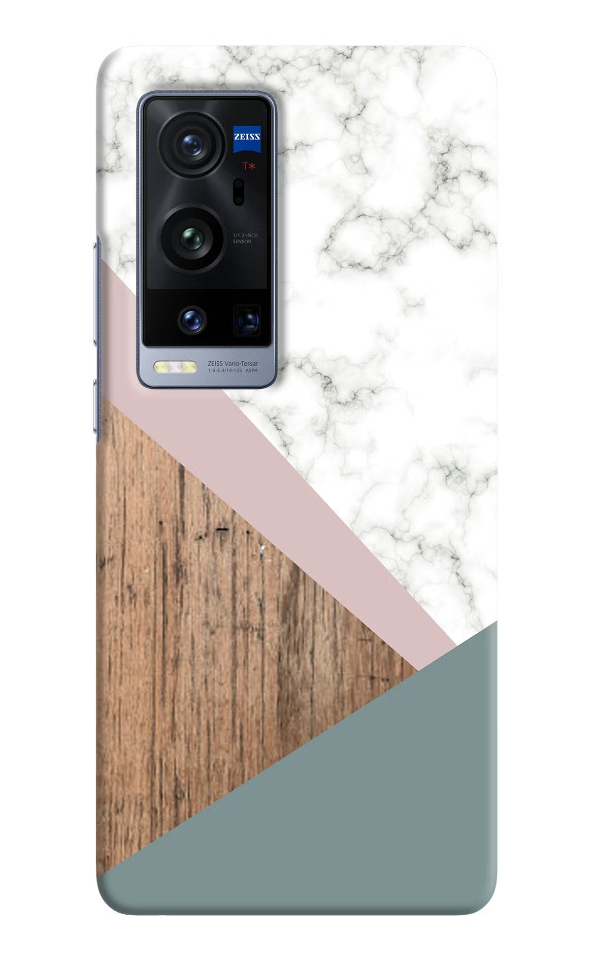 Marble wood Abstract Vivo X60 Pro+ Hard Case Back Cover by Casekaro