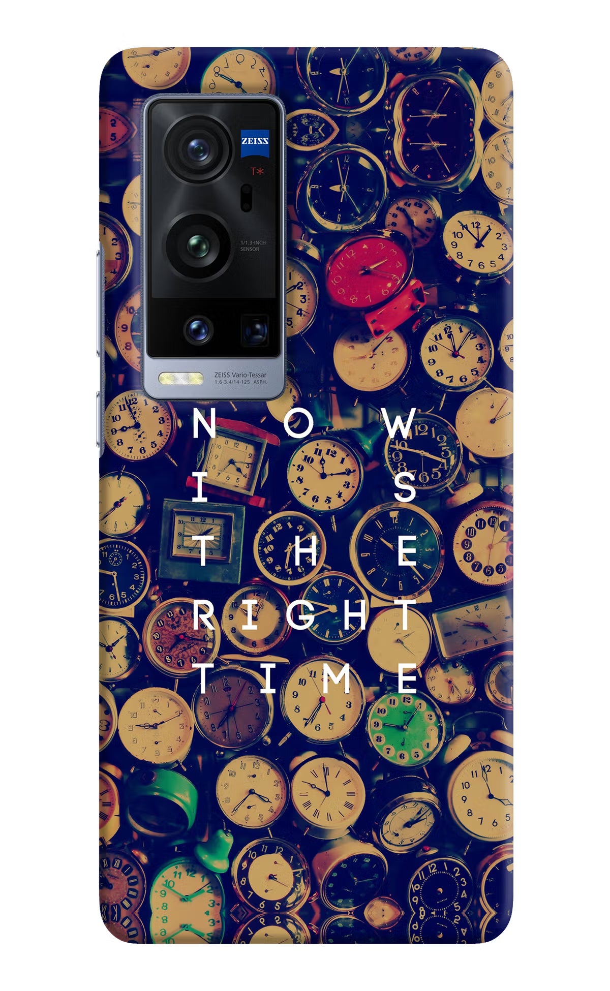 Now is the Right Time Quote Vivo X60 Pro+ Hard Case Back Cover by Casekaro