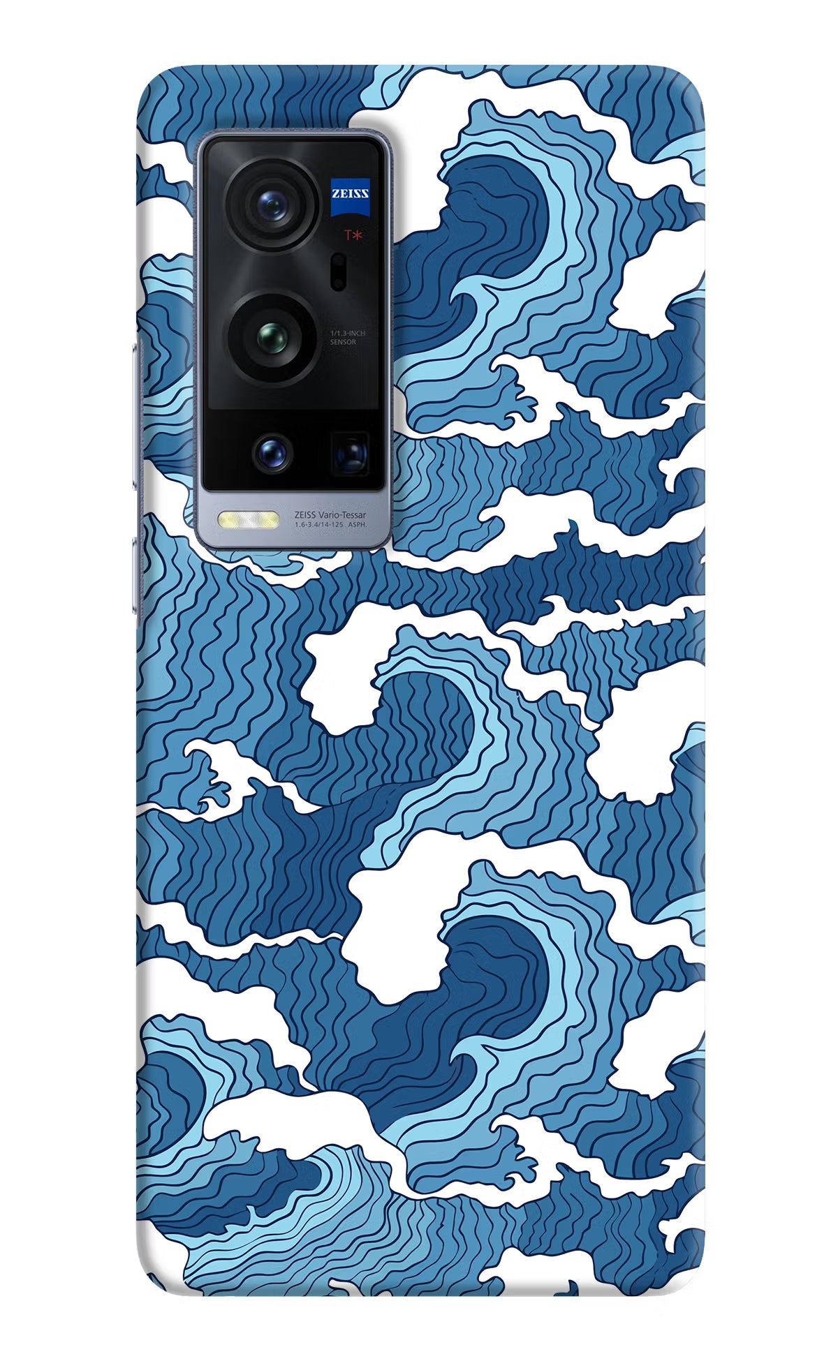 Blue Waves Vivo X60 Pro+ Hard Case Back Cover by Casekaro