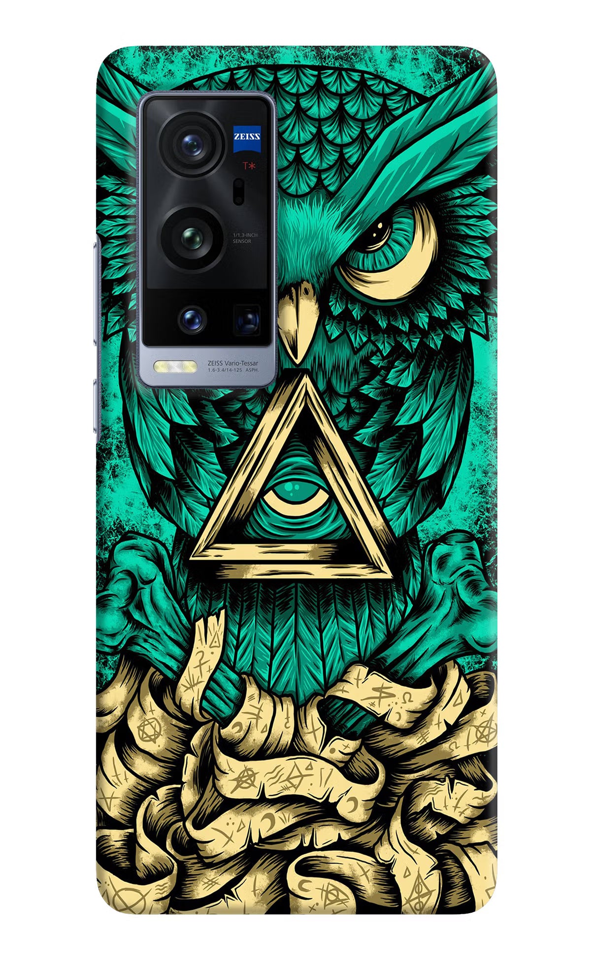 Green Owl Vivo X60 Pro+ Hard Case Back Cover by Casekaro
