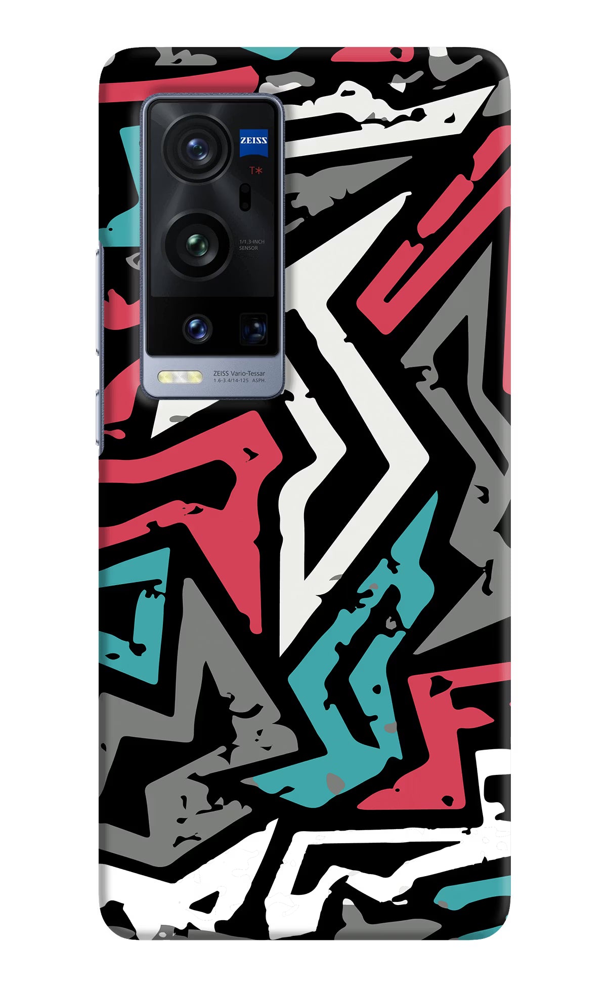 Geometric Graffiti Vivo X60 Pro+ Hard Case Back Cover by Casekaro