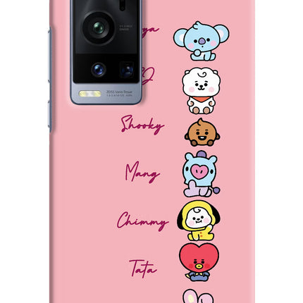 BTS names Vivo X60 Pro+ Hard Case Back Cover by Casekaro