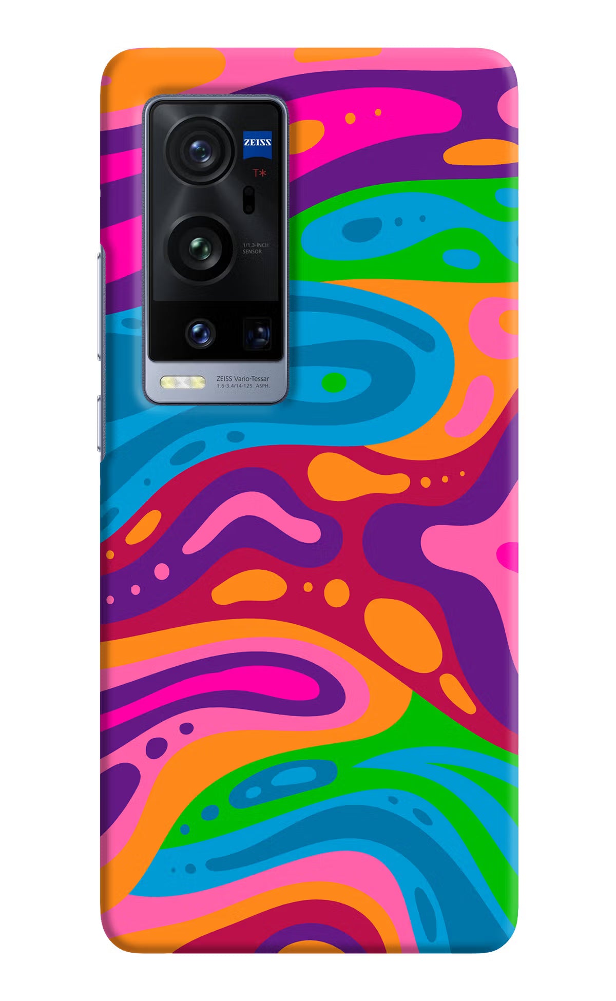 Trippy Pattern Vivo X60 Pro+ Hard Case Back Cover by Casekaro