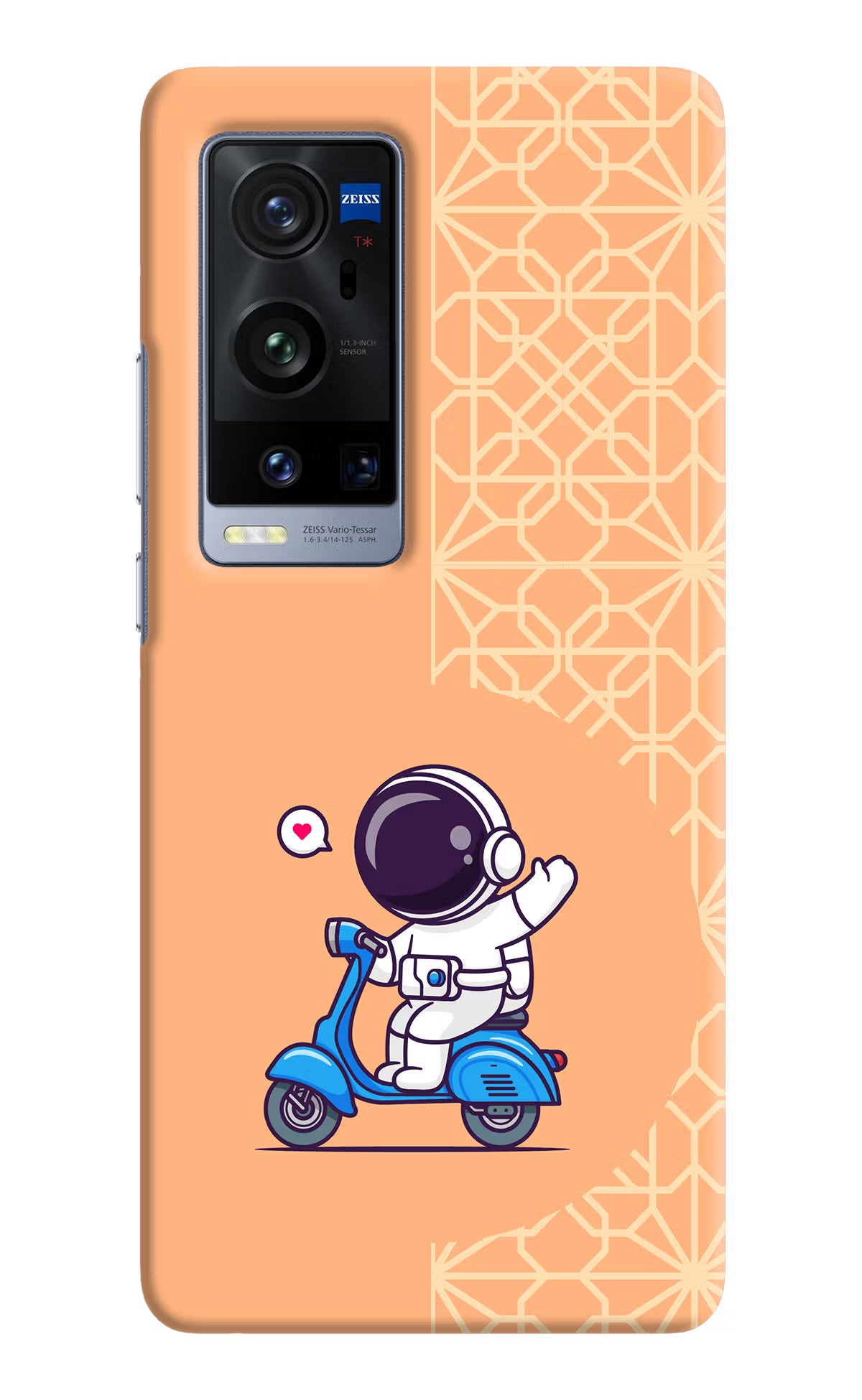 Cute Astronaut Riding Vivo X60 Pro+ Hard Case Back Cover by Casekaro