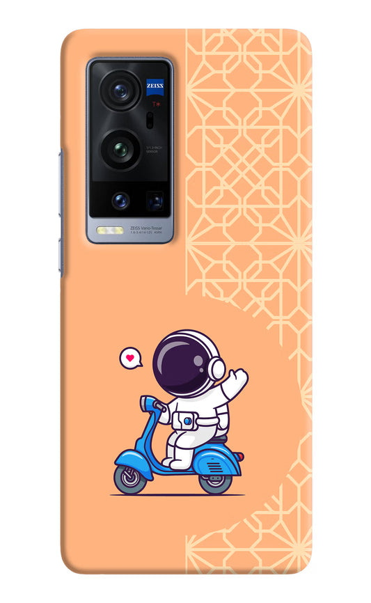 Cute Astronaut Riding Vivo X60 Pro+ Hard Case Back Cover by Casekaro