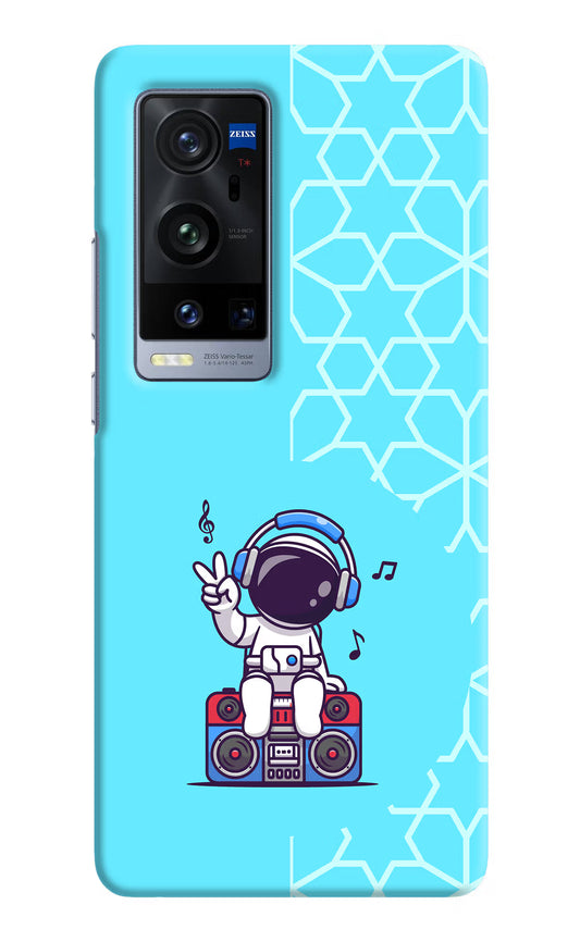 Cute Astronaut Chilling Vivo X60 Pro+ Hard Case Back Cover by Casekaro