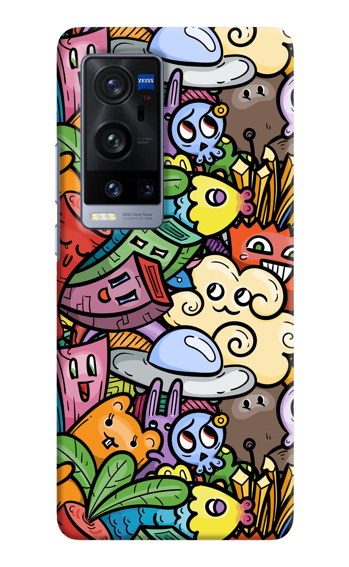 Veggie Doodle Vivo X60 Pro+ Hard Case Back Cover by Casekaro