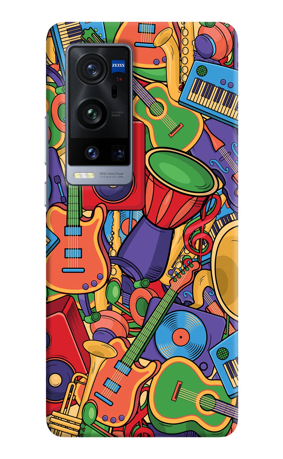Music Instrument Doodle Vivo X60 Pro+ Hard Case Back Cover by Casekaro