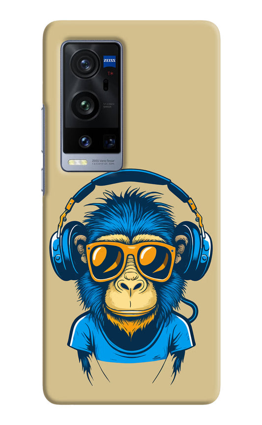 Monkey Headphone Vivo X60 Pro+ Hard Case Back Cover by Casekaro