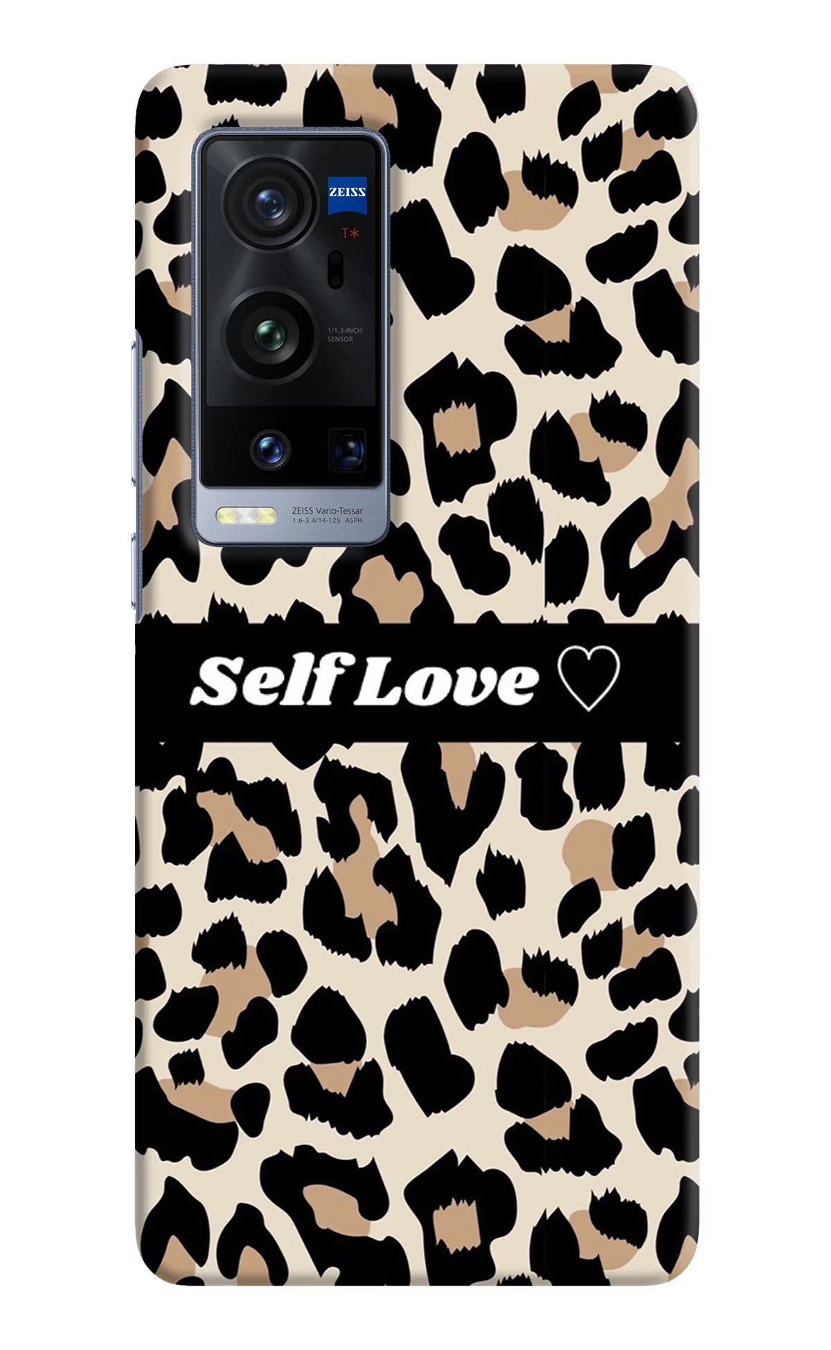 Leopard Print Self Love Vivo X60 Pro+ Hard Case Back Cover by Casekaro