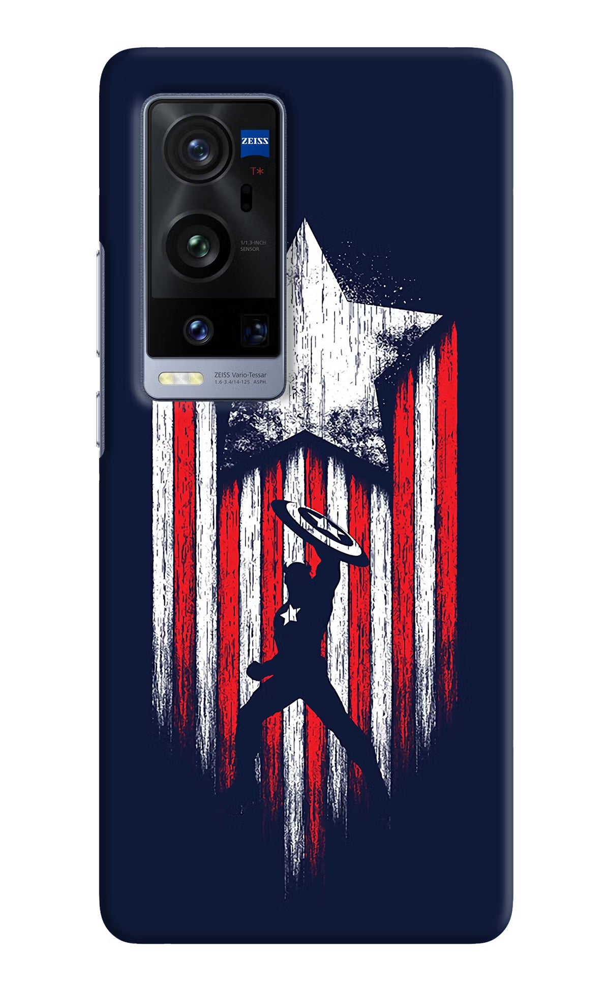 Captain America Marvel Art Vivo X60 Pro+ Hard Case Back Cover by Casekaro