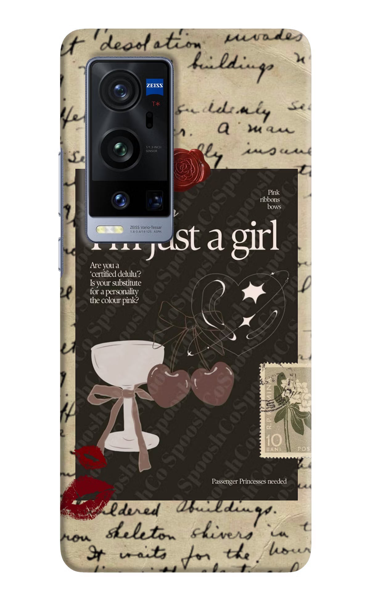I am just a girl Vivo X60 Pro+ Hard Case Back Cover by Casekaro