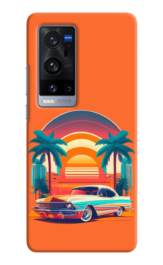Palm Drive 80s Vivo X60 Pro+ Hard Case Back Cover by Casekaro