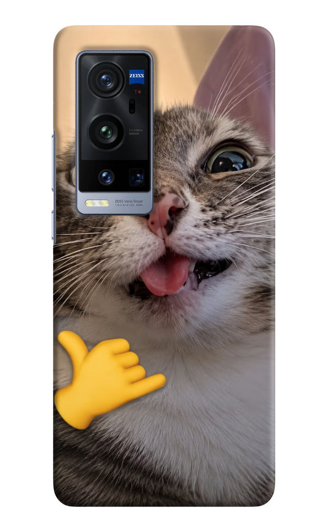 Silly Cat Call Vivo X60 Pro+ Hard Case Back Cover by Casekaro