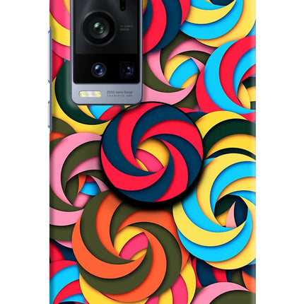Spiral Pattern Vivo X60 Pro+ Pop Case by Casekaro