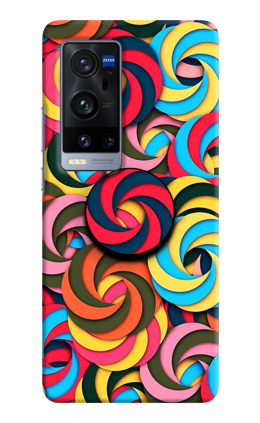 Spiral Pattern Vivo X60 Pro+ Pop Case, Hard case