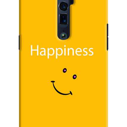 Happiness With Smiley Oppo Reno 10x Zoom Hard Case Back Cover by Casekaro