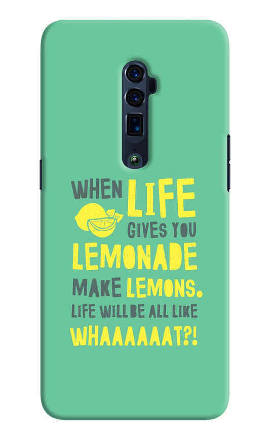 Quote Oppo Reno 10x Zoom Hard Case Back Cover by Casekaro
