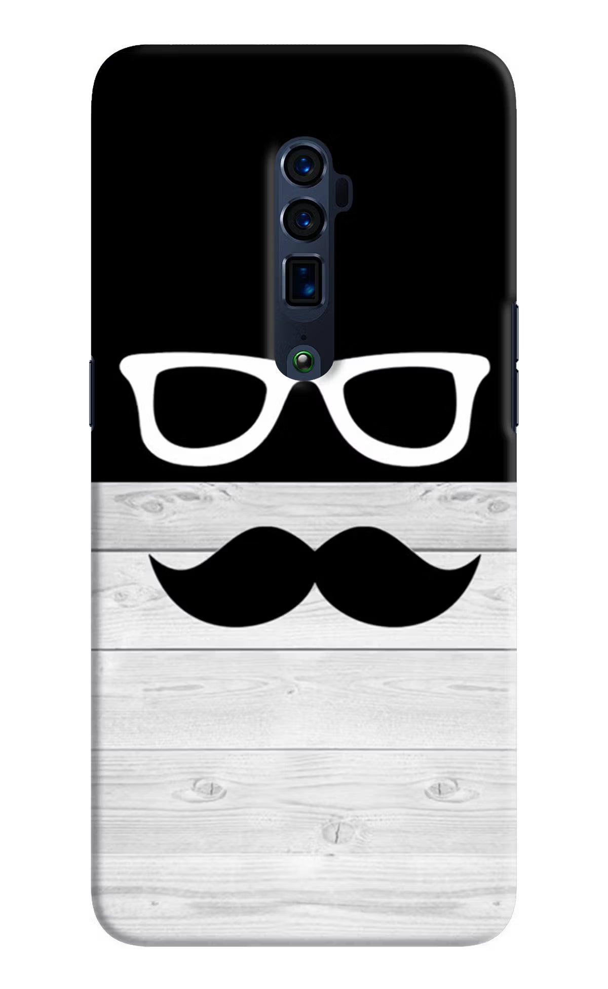 Mustache Oppo Reno 10x Zoom Hard Case Back Cover by Casekaro