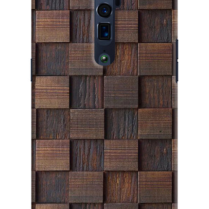 Wooden Cube Design Oppo Reno 10x Zoom Hard Case Back Cover by Casekaro