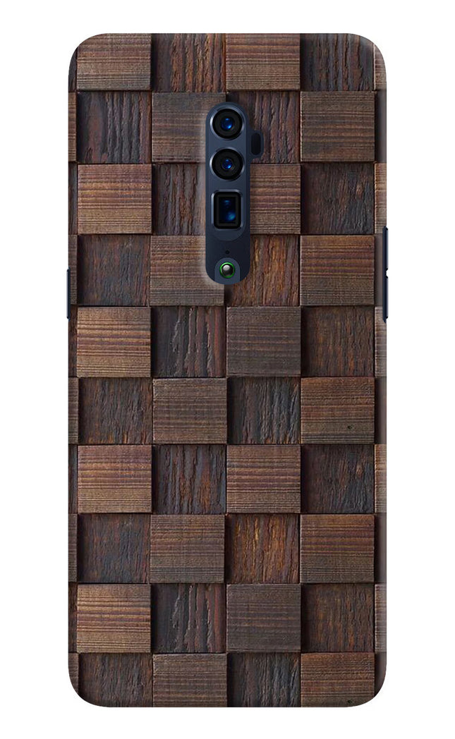 Wooden Cube Design Oppo Reno 10x Zoom Hard Case Back Cover by Casekaro