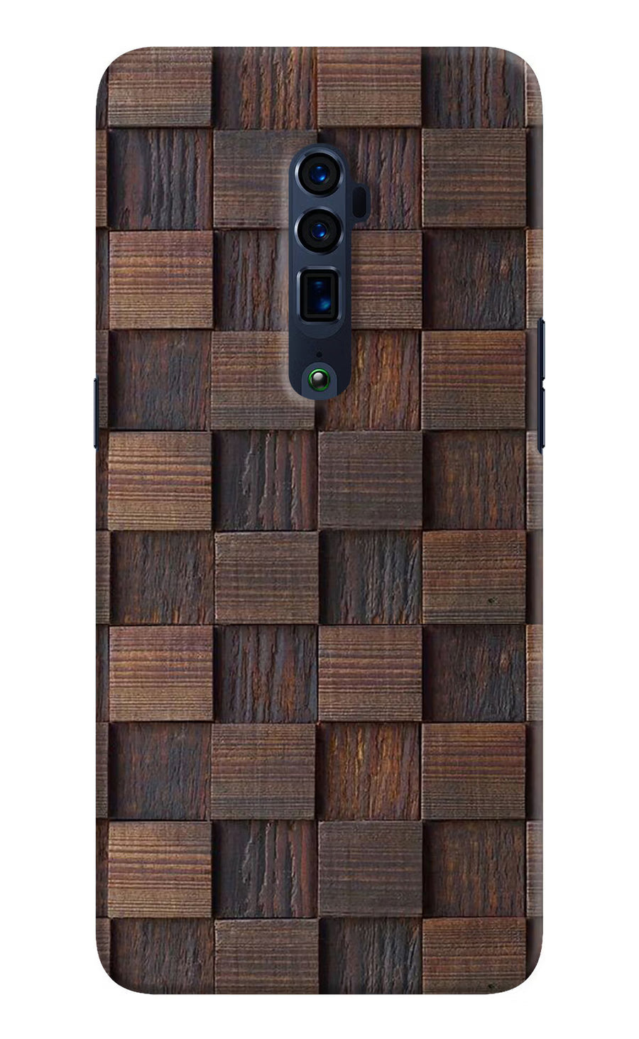 Wooden Cube Design Oppo Reno 10x Zoom Back Cover, Hard case