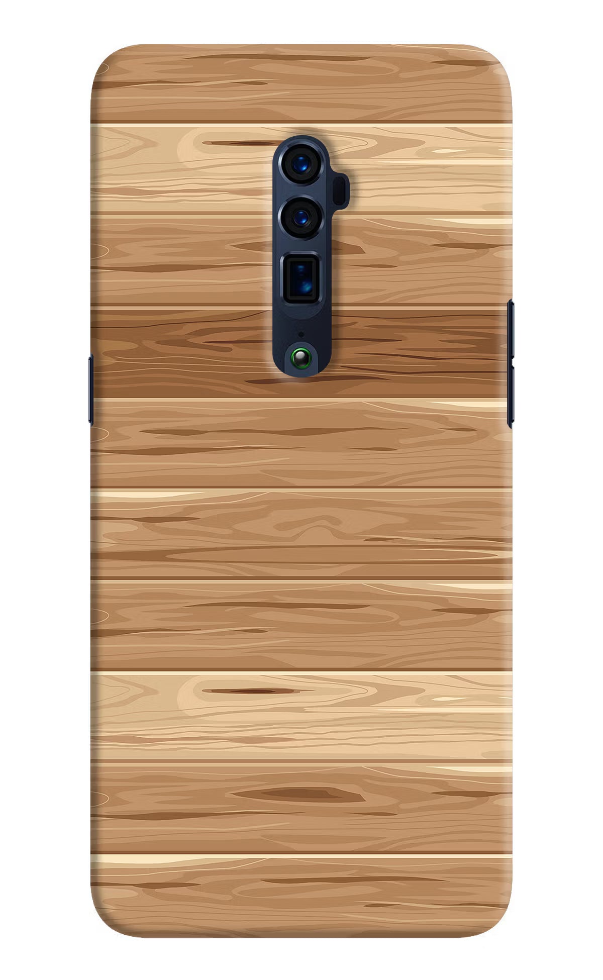 Wooden Vector Oppo Reno 10x Zoom Hard Case Back Cover by Casekaro