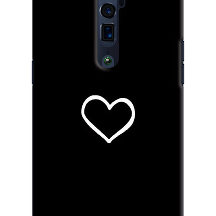 Heart Oppo Reno 10x Zoom Hard Case Back Cover by Casekaro