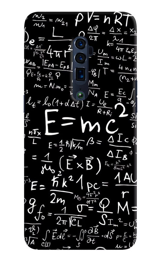 Physics Formula Oppo Reno 10x Zoom Hard Case Back Cover by Casekaro