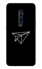 Paper Plane White Oppo Reno 10x Zoom Hard Case Back Cover by Casekaro