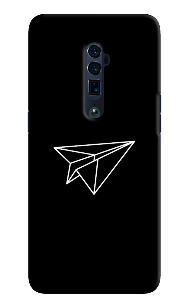 Paper Plane White Oppo Reno 10x Zoom Hard Case Back Cover by Casekaro