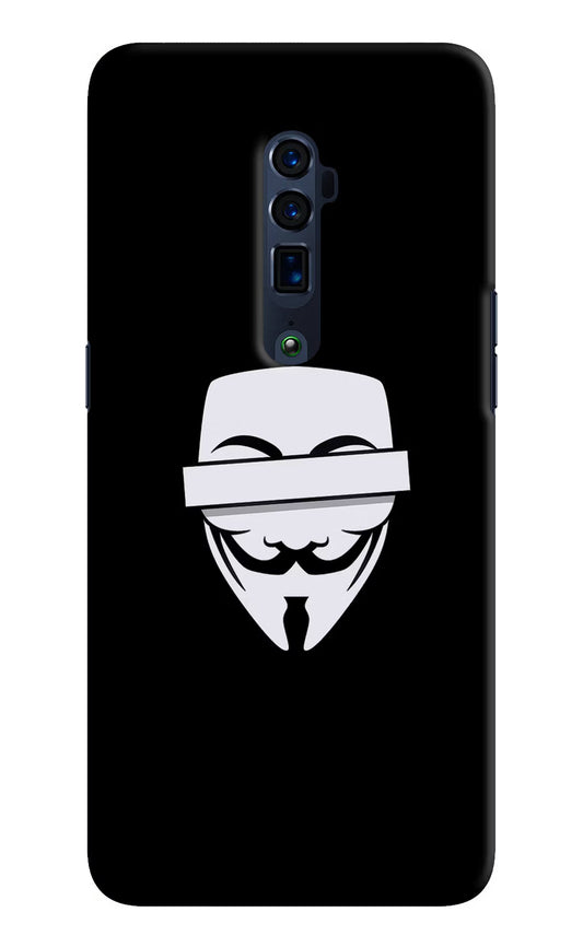 Anonymous Face Oppo Reno 10x Zoom Hard Case Back Cover by Casekaro