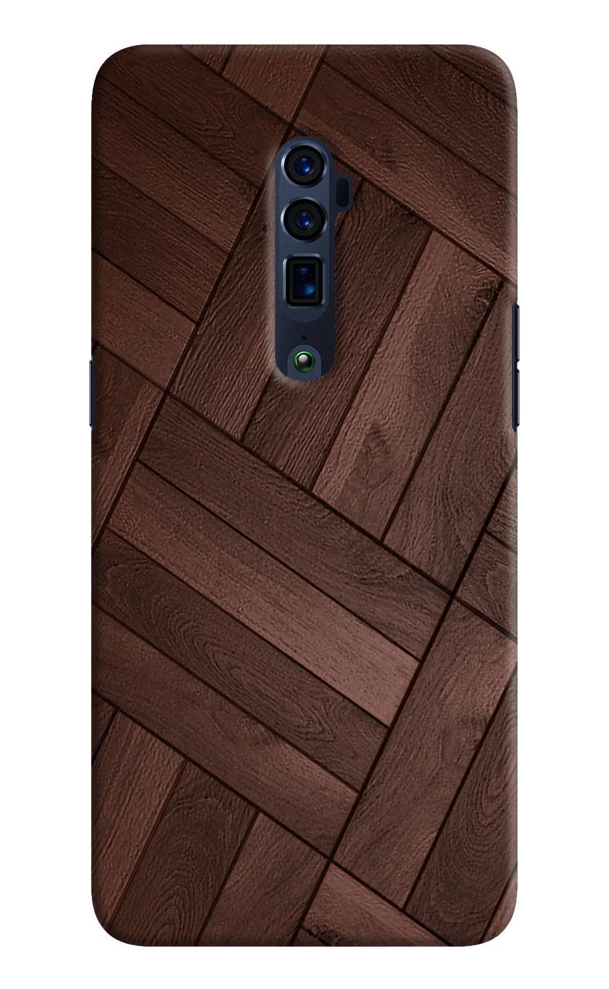 Wooden Texture Design Oppo Reno 10x Zoom Hard Case Back Cover by Casekaro