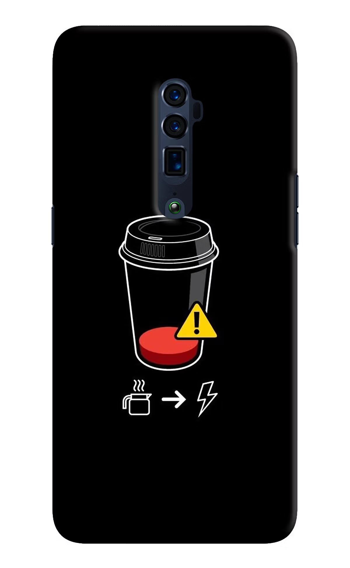 Coffee Oppo Reno 10x Zoom Hard Case Back Cover by Casekaro