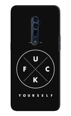 Go Fuck Yourself Oppo Reno 10x Zoom Hard Case Back Cover by Casekaro