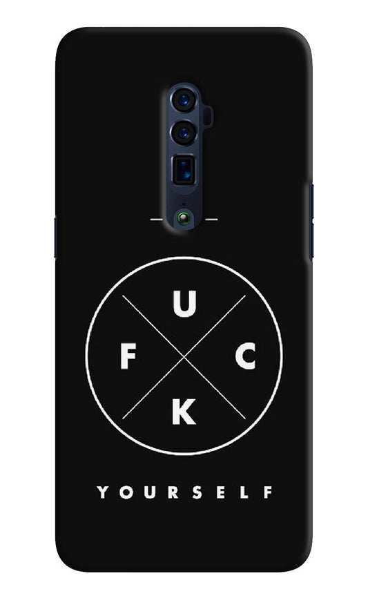 Go Fuck Yourself Oppo Reno 10x Zoom Hard Case Back Cover by Casekaro