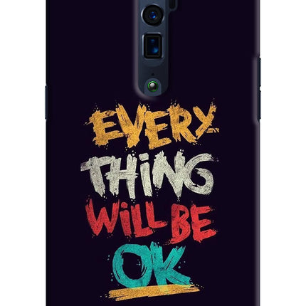 Everything Will Be Ok Oppo Reno 10x Zoom Hard Case Back Cover by Casekaro