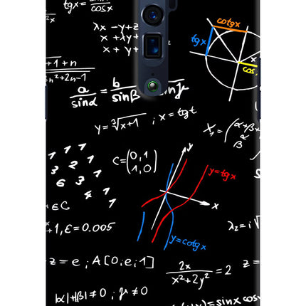 Mathematics Formula Oppo Reno 10x Zoom Hard Case Back Cover by Casekaro