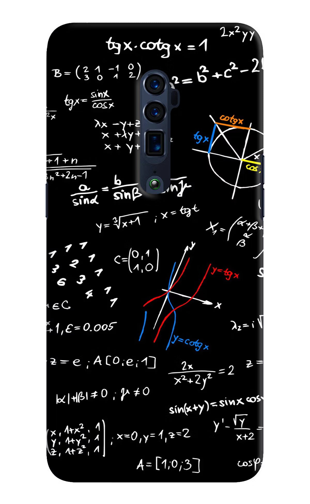 Mathematics Formula Oppo Reno 10x Zoom Hard Case Back Cover by Casekaro
