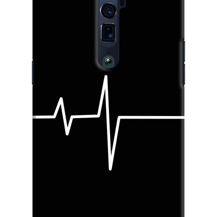 Heart Beats Oppo Reno 10x Zoom Hard Case Back Cover by Casekaro