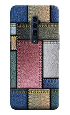 Multicolor Jeans Oppo Reno 10x Zoom Hard Case Back Cover by Casekaro