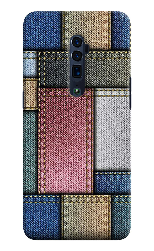 Multicolor Jeans Oppo Reno 10x Zoom Hard Case Back Cover by Casekaro