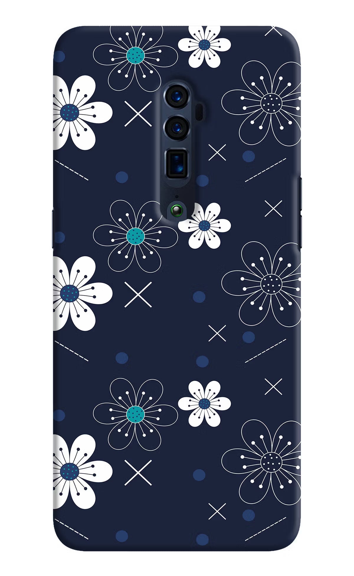 Flowers Oppo Reno 10x Zoom Hard Case Back Cover by Casekaro