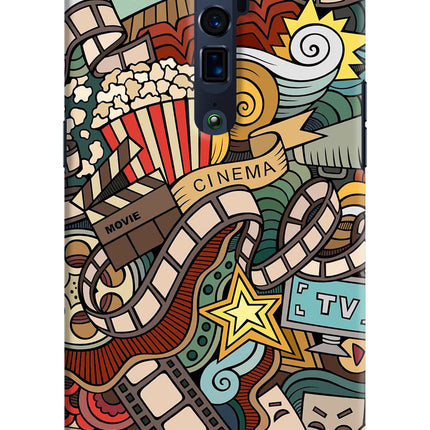 Cinema Abstract Oppo Reno 10x Zoom Hard Case Back Cover by Casekaro