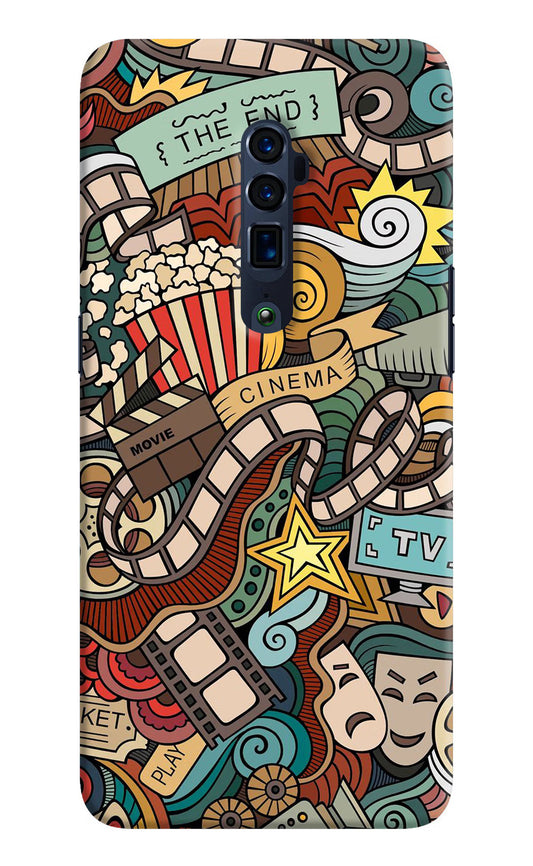 Cinema Abstract Oppo Reno 10x Zoom Hard Case Back Cover by Casekaro